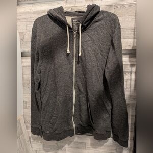 H&M Charcoal Zip-Up Hoodie Size Large